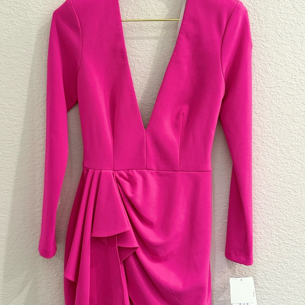 NWT Betsy & Adam Pink Long Sleeve Dress size 2